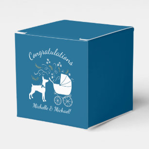 Dobermann Pinscher Baby Shower Puppy Dodge Doberma Geschenkschachtel