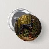 Dobermann Pinscher Button (Vorne & Hinten)