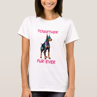 Dobermann Pinscher Colorful Abstrakt Dog Art T-Shirt