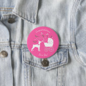 Dobermann Pinscher Dog Babydusche Welpe Dobermann Button (Beispiel)