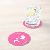 Dobermann Pinscher Dog Babydusche Welpe Dobermann Runder Pappuntersetzer (Vor Ort)