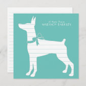 Dobermann Pinscher Dog Welpe Dobermann Dankeskarte (Vorne/Hinten)