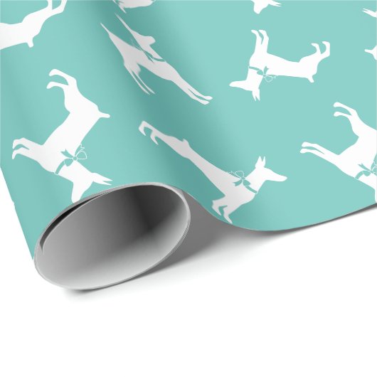 Dobermann Pinscher Dog Welpe Dobermann Geschenkpapier (Rolleneckpunkt)