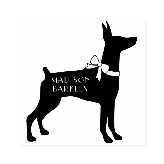 Dobermann Pinscher Dog Welpe Dobermann Gummistempel (Prägung)