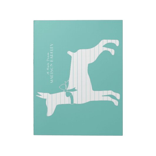 Dobermann Pinscher Dog Welpe Dobermann Notizblock (Rotiert)