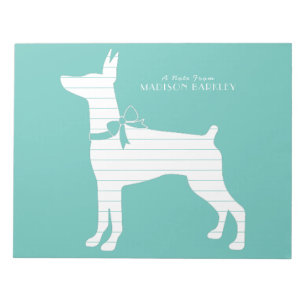 Dobermann Pinscher Dog Welpe Dobermann Notizblock