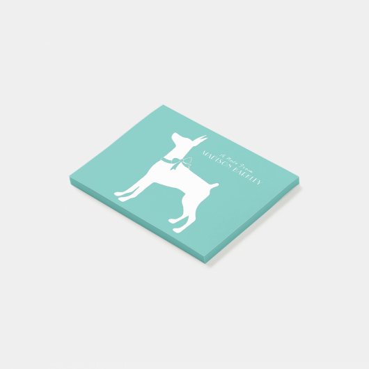 Dobermann Pinscher Dog Welpe Dobermann Post-it Klebezettel (angewinkelt)