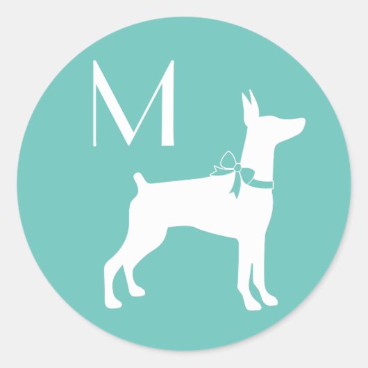 Dobermann Pinscher Dog Welpe Dobermann Runder Aufkleber (Vorderseite)