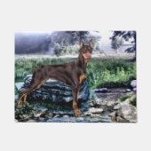 Dobermann Pinscher Hund Fußmatte (Vorderseite)