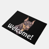 Dobermann Pinscher Hund Fußmatte (Schrägansicht)