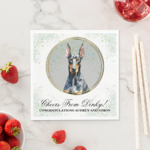 Dobermann Pinscher Hund Hochzeit Servietten Mit Fo