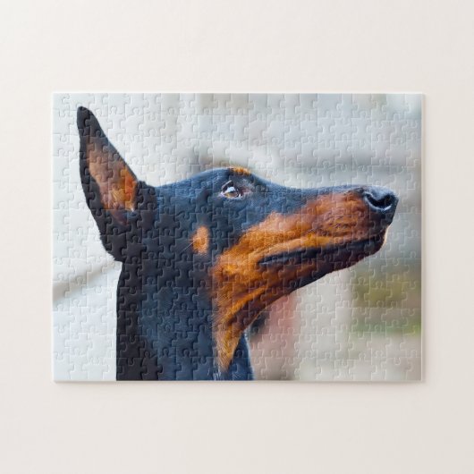 Dobermann Pinscher Hund. Puzzle (Horizontal)