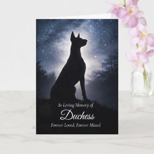 Dobermann Pinscher Hund Sympathie Verlust Spiritua Karte