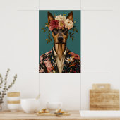 Dobermann Pinscher im Anzug Poster, Dobermann Poster (Küche)