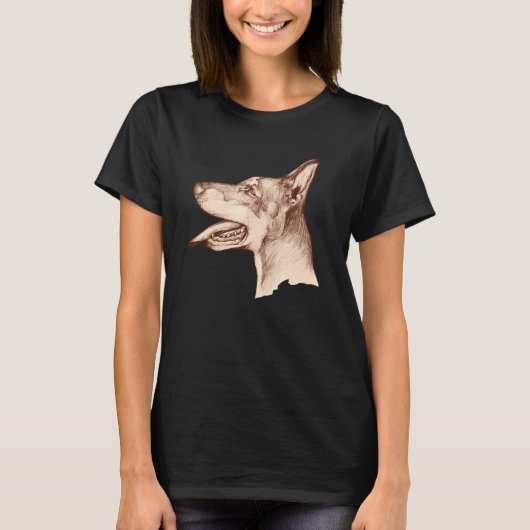 Dobermann Pinscher Kunst T-Shirt (Vorderseite)