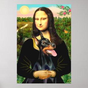 Dobermann Pinscher - Mona Lisa Poster