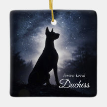 Dobermann Pinscher Personalisiertes Namensgedenken