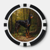 Dobermann Pinscher Pokerchips (Vorderseite)