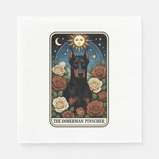 Dobermann Pinscher Serviette (Vorderseite)
