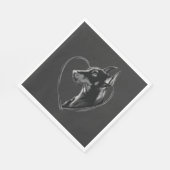 Dobermann Pinscher Serviette (Ecke)