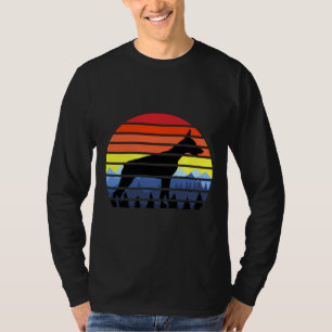Dobermann Pinscher Sonnenuntergang Vintage Retro T-Shirt