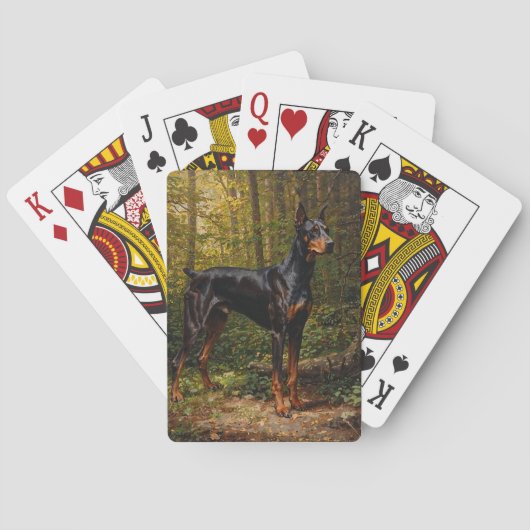 Dobermann Pinscher Spielkarten (Rückseite)