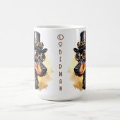 Dobermann Pinscher Steampunk Hund Kaffeetasse (Mittel)