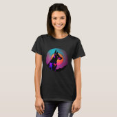 Dobermann Pinscher Synthwave 80er Retrowave-Ästhet T-Shirt (Vorne ganz)