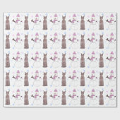 Dobermann-Pinscher und Schneemann Geschenkpapier (Flach)