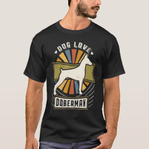 Dobermann Pinscher Vintage Klassiker Retro Hund T-Shirt