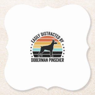 Dobermann Pinscher Vintage-Sonnenuntergangs-Grafik Untersetzer