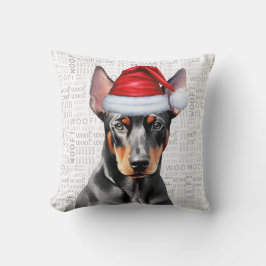 Dobermann Pinscher Weihnachten für Hunde Liebhaber Kissen