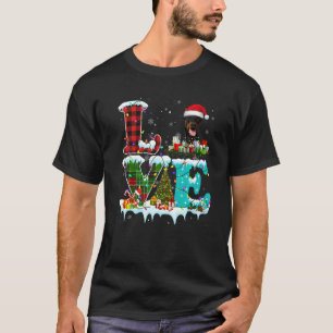 Dobermann Pinscher Weihnachtsbaum Lichter Santa Hu T-Shirt