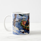 Dobermann Pinscher Weihnachtsboot Urlaub Kaffeetasse (Links)