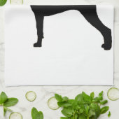 Dobermann Pinschersilo black.png Geschirrtuch (Gefaltet)