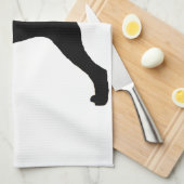 Dobermann Pinschersilo black.png Geschirrtuch (Viertel Falte)