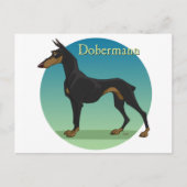 Dobermann Postkarte (Vorderseite)
