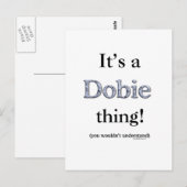 Dobermann Postkarte (Vorne/Hinten)