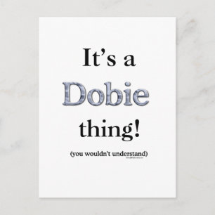 Dobermann Postkarte
