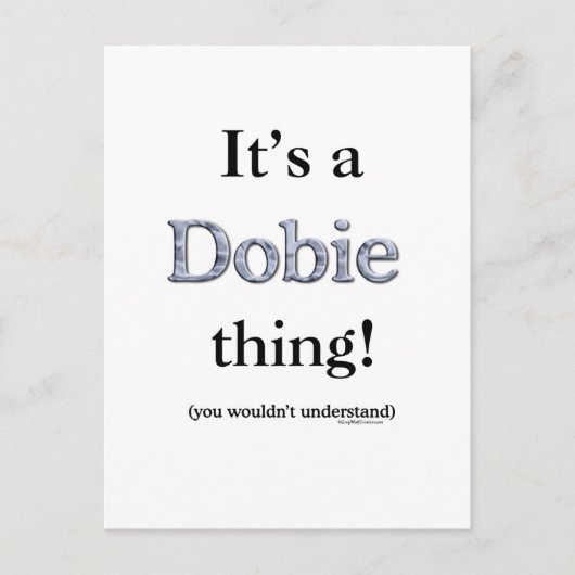 Dobermann Postkarte (Vorderseite)