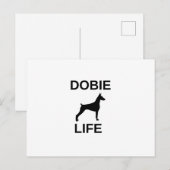Dobermann Postkarte (Vorne/Hinten)