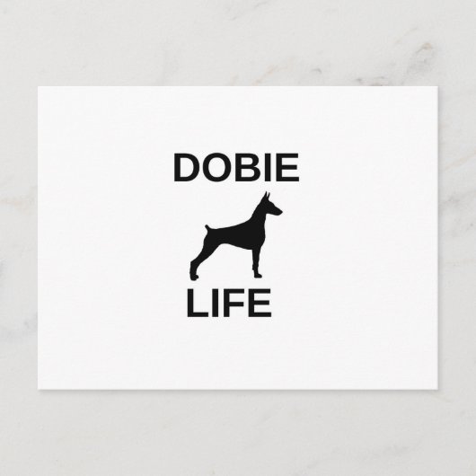 Dobermann Postkarte (Vorderseite)