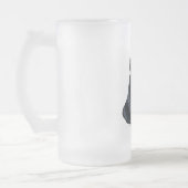 Dobermann Profil Mattglas Bierglas (Links)