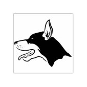dobermann profile art Briefmarke Gummistempel (Prägung)