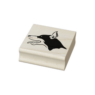 dobermann profile art Briefmarke Gummistempel