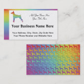 Dobermann-Regenbogengeschenke Visitenkarte (Vorne/Hinten)