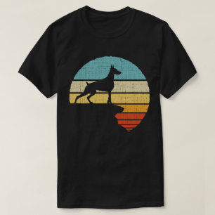 Dobermann Retro Vintag 60er 70er Dog Welpen Eigent T-Shirt