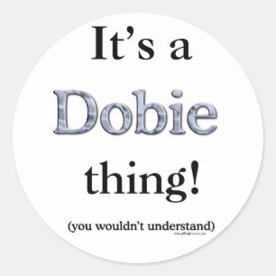 Dobermann Runder Aufkleber