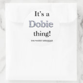 Dobermann Runder Aufkleber (Tasche)