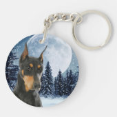 Dobermann-Schlüsselanhänger Schlüsselanhänger (Rückseite)